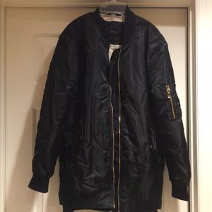 Men’s Zara Black Outerwear Bomber Jacket